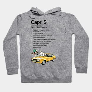 FORD CAPRI S - brochure detail Hoodie